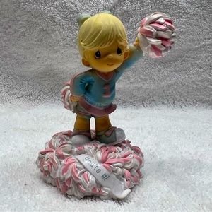 Precious Moments “Youre #1” Figurine Girl Pom Poms cheerleader